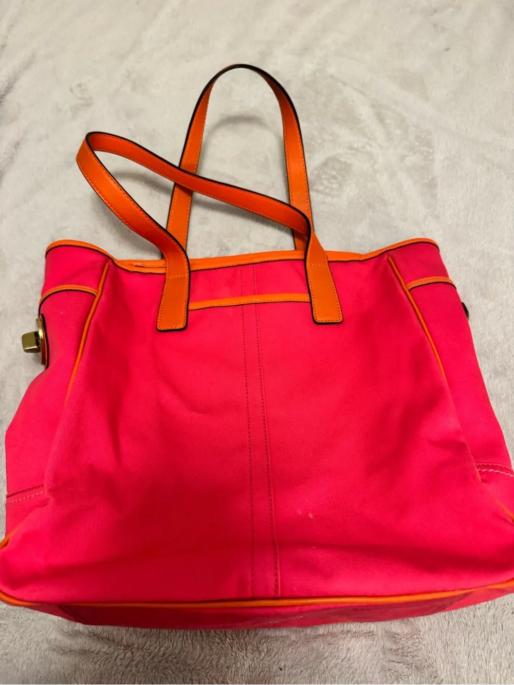 Coach Bonnie Cashin Pink and Orange Graphic Tote